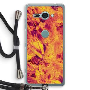 CaseCompany Eternal Fire: Sony Xperia XZ2 Compact Transparant Hoesje met koord