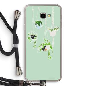 CaseCompany Hang In There: Samsung Galaxy J4 Plus Transparant Hoesje met koord