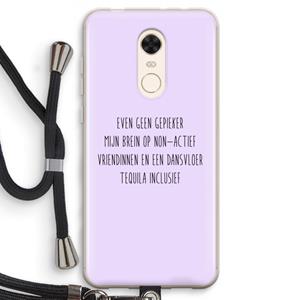 CaseCompany Tequila: Xiaomi Redmi 5 Transparant Hoesje met koord