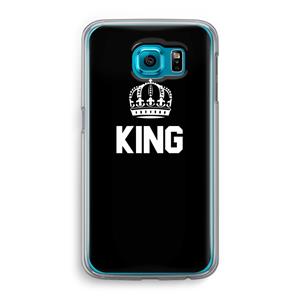 CaseCompany King zwart: Samsung Galaxy S6 Transparant Hoesje