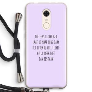 CaseCompany Gek: Xiaomi Redmi 5 Transparant Hoesje met koord