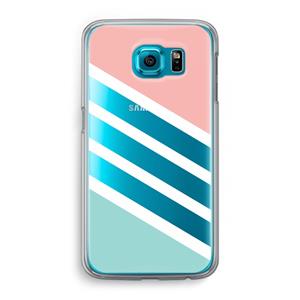 CaseCompany Strepen pastel: Samsung Galaxy S6 Transparant Hoesje
