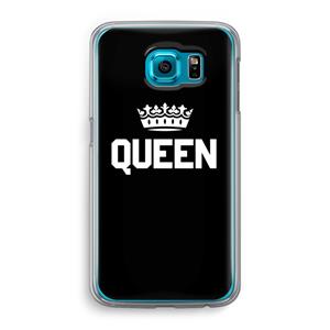 CaseCompany Queen zwart: Samsung Galaxy S6 Transparant Hoesje