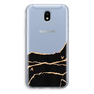 CaseCompany Gouden marmer: Samsung Galaxy J5 (2017) Transparant Hoesje