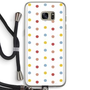 CaseCompany Bollen: Samsung Galaxy S7 Edge Transparant Hoesje met koord