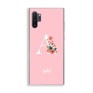 CaseCompany Pink Bouquet: Samsung Galaxy Note 10 Plus Transparant Hoesje