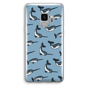 CaseCompany Narwhal: Samsung Galaxy S9 Transparant Hoesje