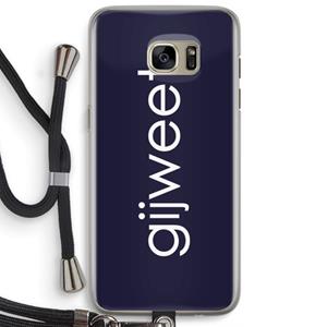 CaseCompany Gijweet: Samsung Galaxy S7 Edge Transparant Hoesje met koord