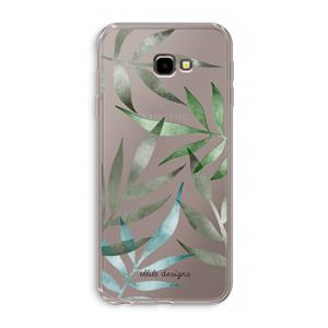 CaseCompany Tropical watercolor leaves: Samsung Galaxy J4 Plus Transparant Hoesje
