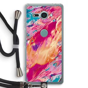 CaseCompany Pastel Echoes: Sony Xperia XZ2 Compact Transparant Hoesje met koord