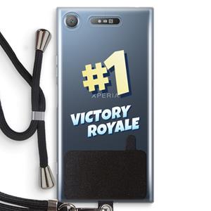 CaseCompany Victory Royale: Sony Xperia XZ1 Transparant Hoesje met koord