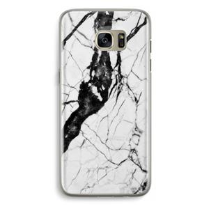 CaseCompany Witte marmer 2: Samsung Galaxy S7 Edge Transparant Hoesje
