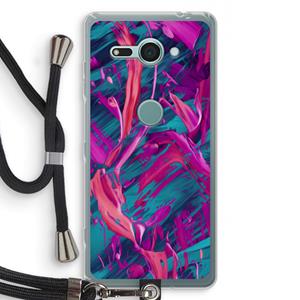 CaseCompany Pink Clouds: Sony Xperia XZ2 Compact Transparant Hoesje met koord
