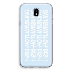 CaseCompany Hotline bling blue: Samsung Galaxy J5 (2017) Transparant Hoesje