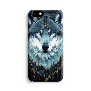 CaseCompany Darkness Wolf: Volledig geprint iPhone SE 2020 Hoesje