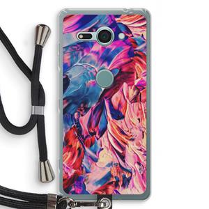 CaseCompany Pink Orchard: Sony Xperia XZ2 Compact Transparant Hoesje met koord
