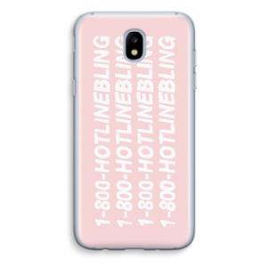 CaseCompany Hotline bling pink: Samsung Galaxy J5 (2017) Transparant Hoesje