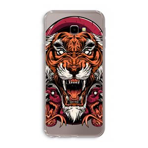 CaseCompany Tiger and Rattlesnakes: Samsung Galaxy J4 Plus Transparant Hoesje