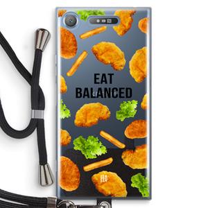 CaseCompany Eat Balanced: Sony Xperia XZ1 Transparant Hoesje met koord