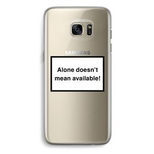 CaseCompany Alone: Samsung Galaxy S7 Edge Transparant Hoesje