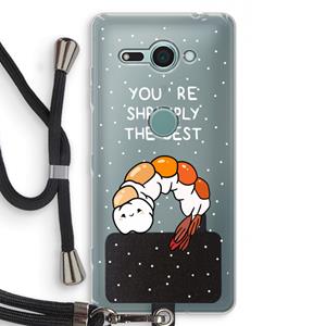 CaseCompany You're Shrimply The Best: Sony Xperia XZ2 Compact Transparant Hoesje met koord