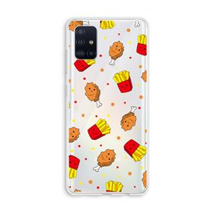 CaseCompany Chicken 'n Fries: Galaxy A51 4G Transparant Hoesje