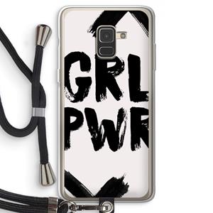 CaseCompany Girl Power #2: Samsung Galaxy A8 (2018) Transparant Hoesje met koord