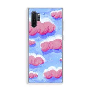 CaseCompany Roze wolken met vogels: Samsung Galaxy Note 10 Plus Transparant Hoesje