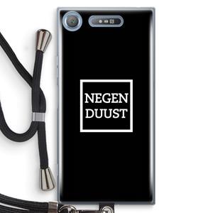 CaseCompany Negenduust black: Sony Xperia XZ1 Transparant Hoesje met koord
