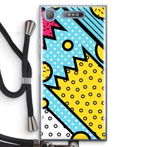 CaseCompany Pop Art #1: Sony Xperia XZ1 Transparant Hoesje met koord