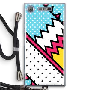 CaseCompany Pop Art #2: Sony Xperia XZ1 Transparant Hoesje met koord