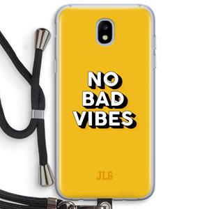 CaseCompany No Bad Vibes: Samsung Galaxy J5 (2017) Transparant Hoesje met koord