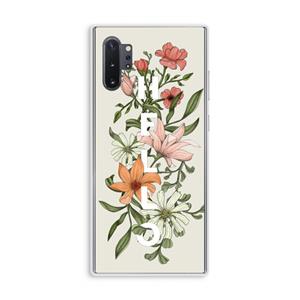 CaseCompany Hello bloemen: Samsung Galaxy Note 10 Plus Transparant Hoesje