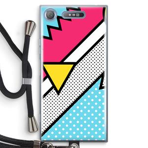 CaseCompany Pop Art #3: Sony Xperia XZ1 Transparant Hoesje met koord