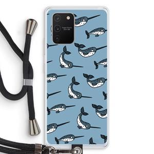 CaseCompany Narwhal: Samsung Galaxy S10 Lite Transparant Hoesje met koord