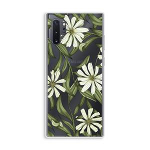 CaseCompany Wit bloemenpatroon: Samsung Galaxy Note 10 Plus Transparant Hoesje