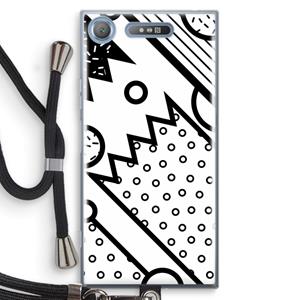 CaseCompany Pop Art #4: Sony Xperia XZ1 Transparant Hoesje met koord