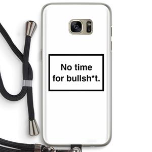 CaseCompany No time: Samsung Galaxy S7 Edge Transparant Hoesje met koord