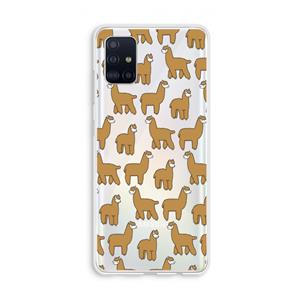 CaseCompany Alpacas: Galaxy A51 4G Transparant Hoesje