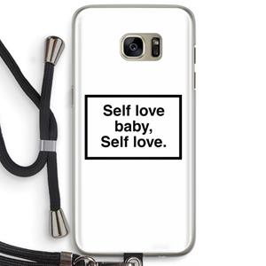 CaseCompany Self love: Samsung Galaxy S7 Edge Transparant Hoesje met koord