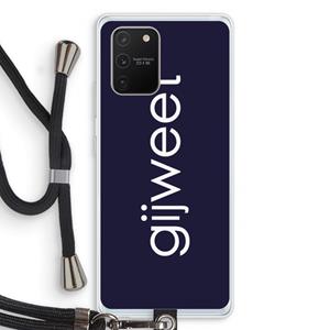 CaseCompany Gijweet: Samsung Galaxy S10 Lite Transparant Hoesje met koord
