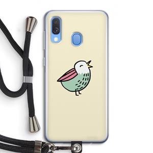 CaseCompany Birdy: Samsung Galaxy A40 Transparant Hoesje met koord