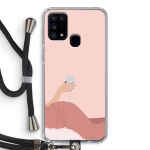 CaseCompany Wine: Samsung Galaxy M31 Transparant Hoesje met koord