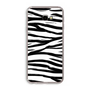 CaseCompany Zebra pattern: Samsung Galaxy J4 Plus Transparant Hoesje