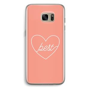 CaseCompany Best heart: Samsung Galaxy S7 Edge Transparant Hoesje