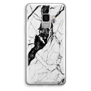 CaseCompany Witte marmer 2: Samsung Galaxy S9 Transparant Hoesje