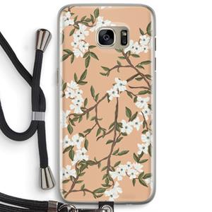 CaseCompany Blossoming spring: Samsung Galaxy S7 Edge Transparant Hoesje met koord