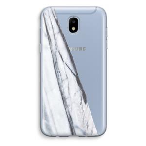 CaseCompany Gestreepte marmer: Samsung Galaxy J5 (2017) Transparant Hoesje
