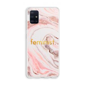 CaseCompany Feminist: Galaxy A51 4G Transparant Hoesje