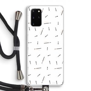 CaseCompany Hipster stripes: Samsung Galaxy S20 Plus Transparant Hoesje met koord